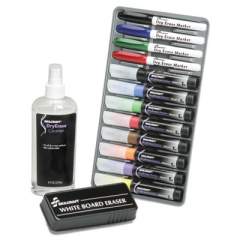 AbilityOne 7520013656126 SKILCRAFT 12-Marker Dry Erase System, Assorted Tip Sizes/Types, Assorted Colors, 12/Kit