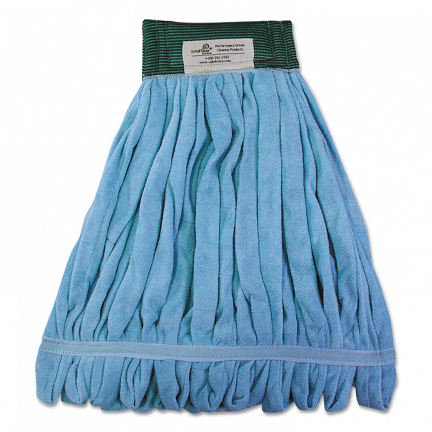 Microfiber Looped-End Wet Mop Heads, Large, Blue, 12/Carton (MWTLBCT)