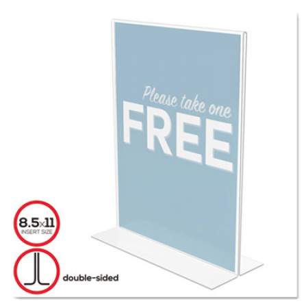 deflecto Classic Image Double-Sided Sign Holder, 8 1/2 x 11 Insert, Clear (69201)