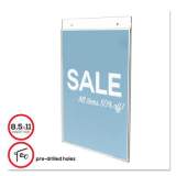 deflecto Classic Image Wall-Mount Sign Holder, Portrait, 8 1/2 x 11, Clear (68201)