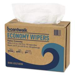 Boardwalk Scrim Wipers, 4-Ply, White, 9 3/4 x 16 3/4, 900/Carton (E025IDW)