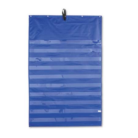 Carson-Dellosa Education Essential Pocket Chart, Ten Clear and One Storage Pocket, Grommets, Blue, 31 x 42 (158158)