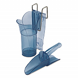 Saf-T-Scoop and Guardian System for Ice Machines, 6 oz to 10 oz Ice Scoop, Transparent Blue (SI5000)