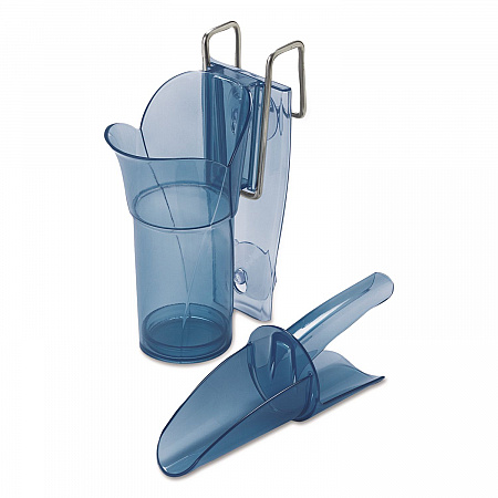 Saf-T-Scoop and Guardian System for Ice Machines, 6 oz to 10 oz Ice Scoop, Transparent Blue (SI5000)