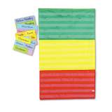 Carson-Dellosa Education Adjustable Tri-Section Pocket Chart, 15 Pockets, Guide, 33.75 x 55.5, Red/Green/Yellow (CD5642)
