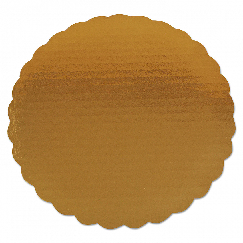 Gold Cake Circles, Single Wall Construction, 9" Diameter, Gold, Paper, 200/Carton (1610)