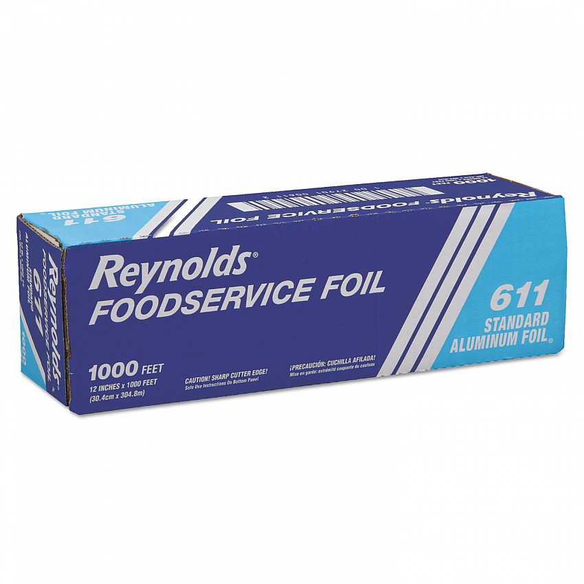 Standard Aluminum Foil Roll, 12" x 1,000 ft (611)