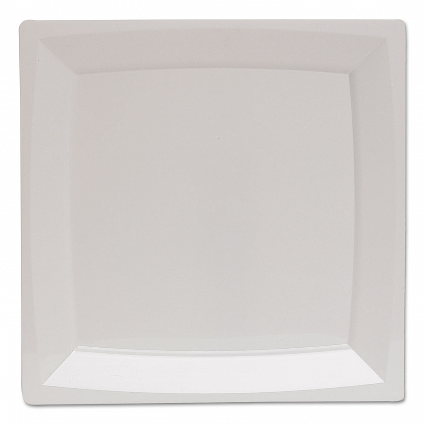 Milan Plastic Dinnerware, Plate, 6.75 x 6.75, White, 12/Bag, 14 Bags/Carton (MS75W)