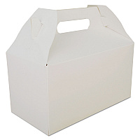 Carryout Barn Boxes, 9.5 x 5 x 5, White, Paper, 125/Carton (2707)