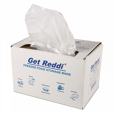 Get Reddi Freezer Food Storage Bags for Full-Size Bun Pans, Includes Twist-Ties, 27