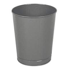 Rubbermaid Commercial Fire-Safe Wastebasket, Round, Steel, 6.5 gal, Gray (WB26GY)