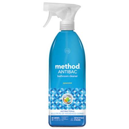 Method Antibacterial Spray, Bathroom, Spearmint, 28 oz Spray Bottle, 8/Carton (01152CT)