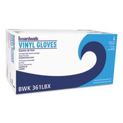 Boardwalk Exam Vinyl Gloves, Clear, Large, 3 3/5 mil, 100/Box, 10 Boxes/Carton (361LCT)