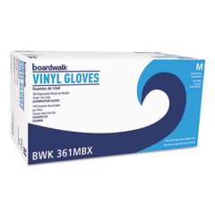 Boardwalk Exam Vinyl Gloves, Clear, Medium, 3 3/5 mil, 100/Box, 10 Boxes/Carton (361MCT)