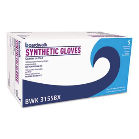 Boardwalk Powder-Free Synthetic Vinyl Gloves, Small, Cream, 4 mil, 1000/Carton (315SCT)