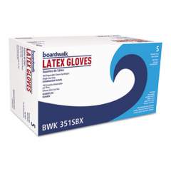 Boardwalk Powder-Free Latex Exam Gloves, Small, Natural, 4 4/5 mil, 1000/Carton (351SCT)