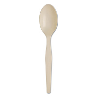 SmartStock Plastic Cutlery Refill, Series-O, Mediumweight Spoon, Beige, 40/Pack, 24 Packs/Carton (SSS11B)
