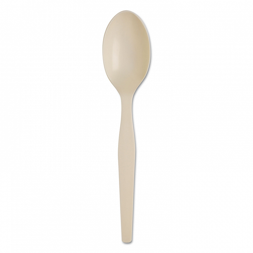 SmartStock Plastic Cutlery Refill, Series-O, Mediumweight Spoon, Beige, 40/Pack, 24 Packs/Carton (SSS11B)