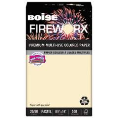 Boise FIREWORX Premium Multi-Use Paper, 20lb, 8.5 x 14, Flashing Ivory, 500/Ream (MP2204IY)
