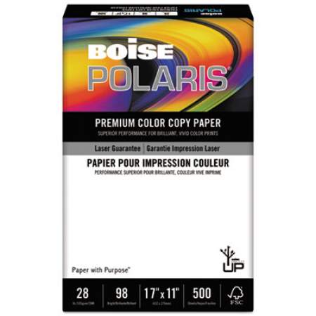 Boise POLARIS Premium Color Copy Paper, 98 Bright, 28lb, 11 x 17, White, 500/Ream (BCP2817)