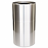 Atrium Aluminum Container with Liner, 35 gal, Aluminum, Satin Aluminum (AOT35SANL)