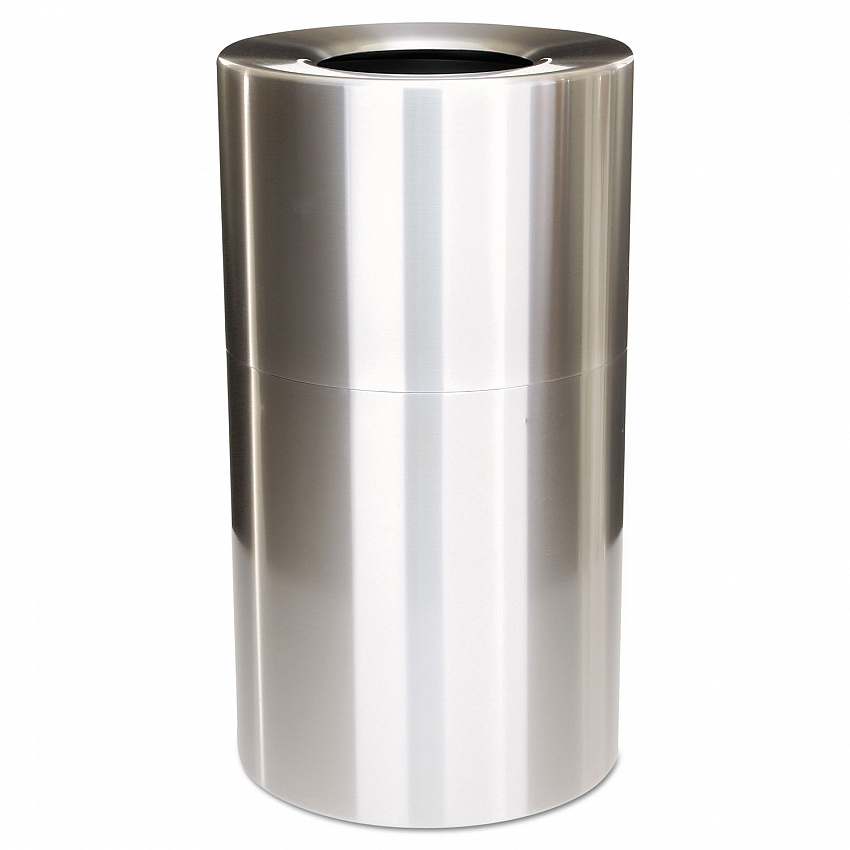 Atrium Aluminum Container with Liner, 35 gal, Aluminum, Satin Aluminum (AOT35SANL)