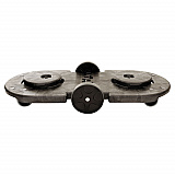 BRUTE Tandem Dolly, Two-Container, 300 lb Capacity, 20.25w x 45d x 8h, Black (264600BLA)