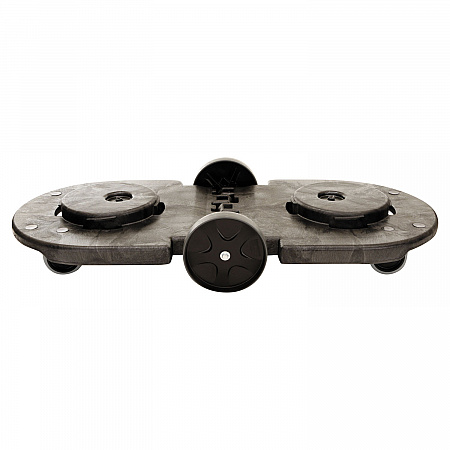 BRUTE Tandem Dolly, Two-Container, 300 lb Capacity, 20.25w x 45d x 8h, Black (264600BLA)