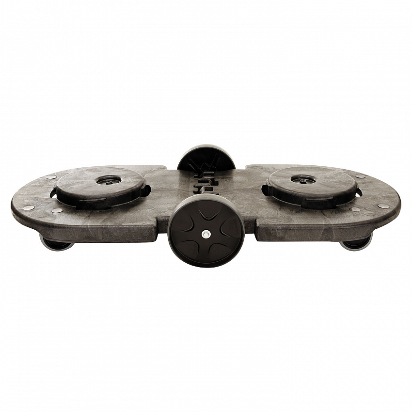 BRUTE Tandem Dolly, Two-Container, 300 lb Capacity, 20.25w x 45d x 8h, Black (264600BLA)