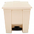 Indoor Utility Step-On Waste Container, 8 gal, Plastic, Beige (6143BEI)