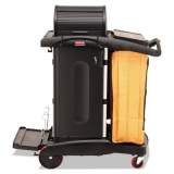 Rubbermaid Commercial High-Security Healthcare Cleaning Cart, 22w x 48.25d x 53.5h, Black (9T7500BK)