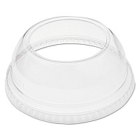 Open-Top Dome Lid, With 1.9" dia Hole, Fits 9 oz to 22 oz Cold Cups, Plastic, Clear, 1,000/Carton (DLW662)