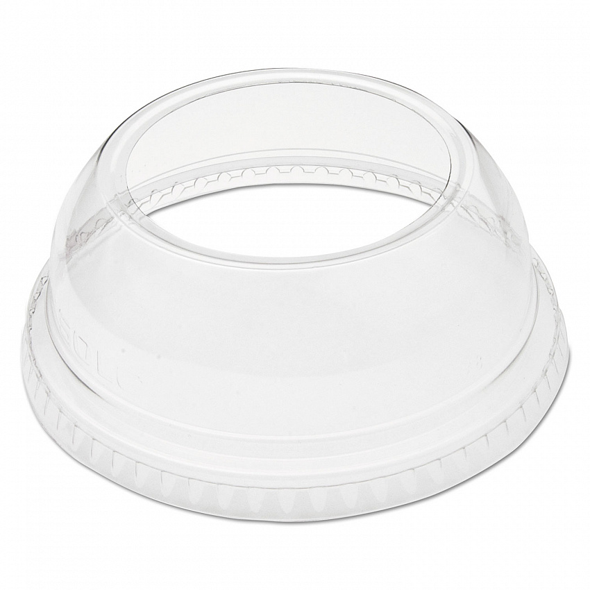 Open-Top Dome Lid, With 1.9" dia Hole, Fits 9 oz to 22 oz Cold Cups, Plastic, Clear, 1,000/Carton (DLW662)