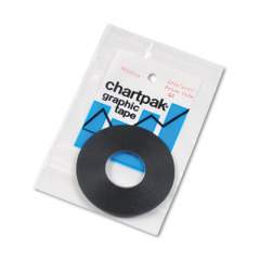 Chartpak Graphic Chart Tapes, 1" Core, 0.06" x 54 ft, Matte Black (BG6201M)