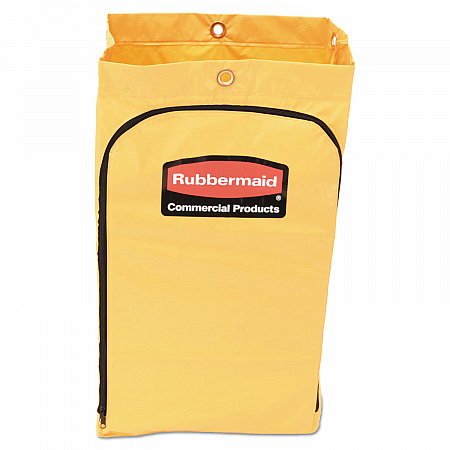 Zippered Vinyl Cleaning Cart Bag for Rubbermaid Commercial 6173-88, 24 gal, 17.25