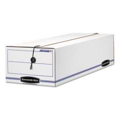 Bankers Box LIBERTY Check and Form Boxes, 9.75" x 23.75" x 6.25", White/Blue, 12/Carton (00022)