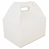 Carryout Barn Boxes, 9.06 x 7.06 x 5, White, Paper, 125/Carton (2715)
