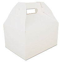 Carryout Barn Boxes, 9.06 x 7.06 x 5, White, Paper, 125/Carton (2715)
