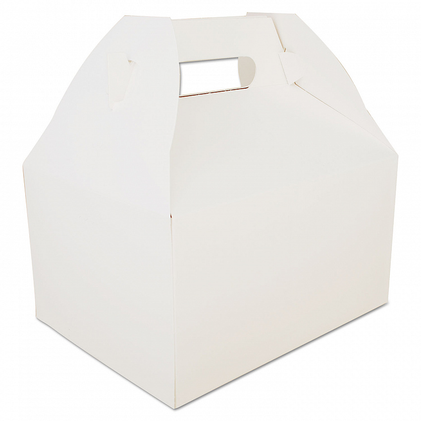 Carryout Barn Boxes, 9.06 x 7.06 x 5, White, Paper, 125/Carton (2715)