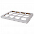 Cupcake Holder Inserts, 12-Cupcake Holder, 9.88 x 13.88 x 0.88, White/Brown, Paper, 200/Carton (10016)