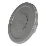 Rubbermaid Commercial Round Flat Top Lid, for 10 gal Round BRUTE Containers, 16" diameter, Gray (2609GRA)