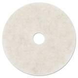 3M Ultra High-Speed Natural Blend Floor Burnishing Pads 3300, 20" Diameter, White, 5/Carton (18210)