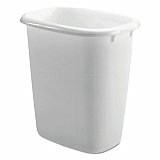 Open-Top Wastebasket, 14.4 qt, Plastic, White, 6/Carton (2958WHICT)