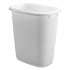 Rubbermaid OVAL VANITY WASTEBASKET, PLASTIC, 14.4 QT, WHITE, 6/CARTON (2958WHICT)