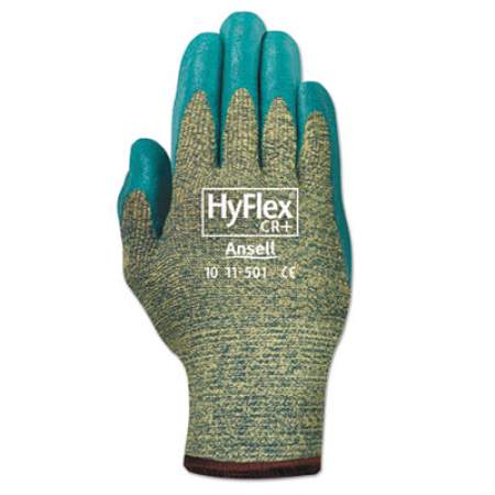 AnsellPro HyFlex Medium-Duty Assembly Gloves, Blue/Green, Size 10, 12 Pairs (1150110)