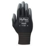AnsellPro HyFlex Lite Gloves, Black/Gray, Size 8, 12 Pairs (116008BK)