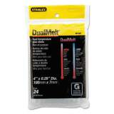 Stanley Bostitch Dual Temperature Mini Glue Sticks, 0.28" x 4", Dries Clear, 24/Pack (GS10DT)
