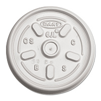 Plastic Lids for Foam Containers, Vented, Fits 3.5 oz to 6 oz, White, 100/Pack, 10 Packs/Carton (6JL)