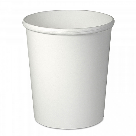 Flexstyle Double Poly Paper Containers, 32 oz, White, Paper, 25/Pack, 20 Packs/Carton (H4325U)