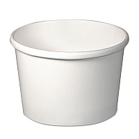 Flexstyle Double Poly Paper Containers, 8 oz, White, Paper, 25/Pack, 20 Packs/Carton (HS4085WH)